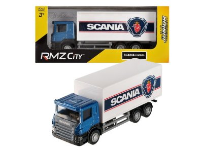 Машина RMZ City Scania грузовой фургон, без механизмов, металл 1:64 1-00417568_1
