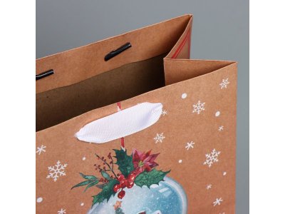 Пакет подарочный Дарите Счастье Snow 18*23*10 см 1-00417218_4