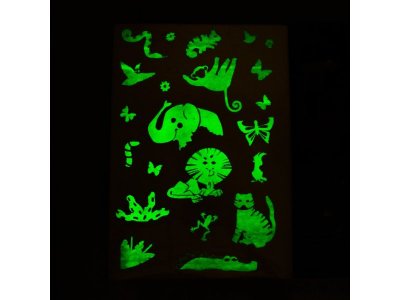 Книга со светящимися наклейками Буква-Ленд Ночные джунгли, 40 наклеек, 4 стр. 1-00417527_4