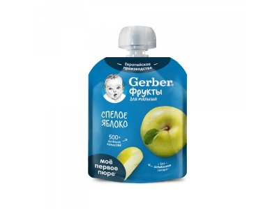 Пюре Gerber для первого прикорма Спелое яблоко 90 г 1-00418749_4