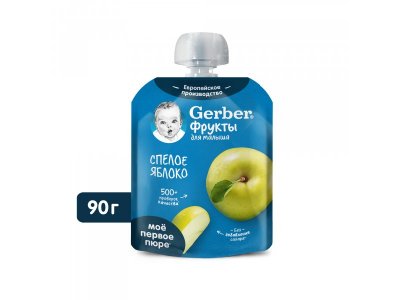 Пюре Gerber для первого прикорма Спелое яблоко 90 г 1-00418749_1