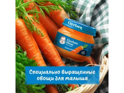 Пюре Gerber Морковь для первого прикорма с 4 мес., 71 г 1-00418975_7