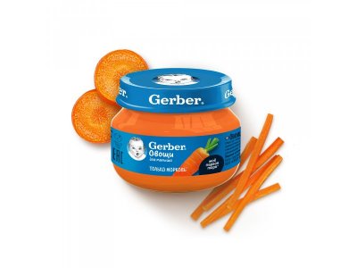 Пюре Gerber Морковь для первого прикорма с 4 мес., 71 г 1-00418975_10