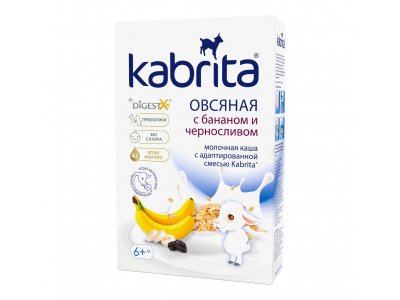 Каша на козьем молоке Kabrita овсяная с бананом и черносливом 180 г 1-00419146_6