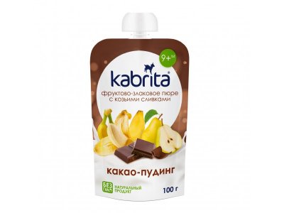 Пюре Kabrita фруктово-злаковое Какао пудинг с козьими сливками 100 г 1-00419150_5