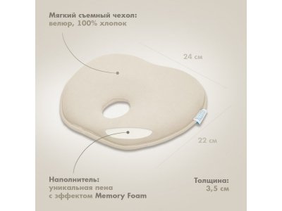Подушка для новорожденного Nuovita Neonutti Mela Memoria 1-00295522_6