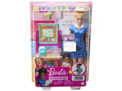 Набор игровой Barbie Профессии Воспитатель блондинка с ученицей 1-00419602_2