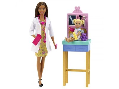 Набор игровой Barbie Профессии Врач-педиатр брюнетка 1-00419604_1