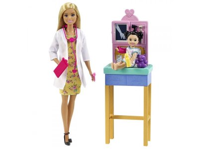 Набор игровой Barbie Профессии Врач-педиатр блондинка 1-00419605_1