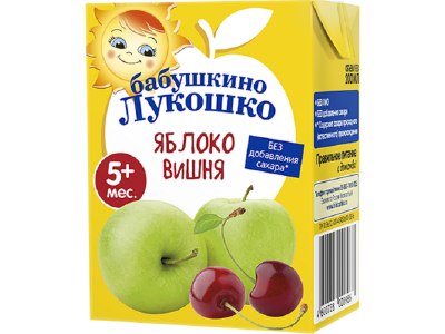 Сок Бабушкино Лукошко Яблоко, вишня осветленный, Tetra Pak 200 мл 1-00137576_1