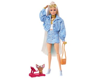 Кукла Barbie Extra с 15 модными аксессуарами и фигуркой собачки 1-00420099_1