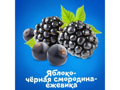 Пюре фруктовое Агуша Яблоко, черная смородина, ежевика 80 г дой пак 1-00420134_2