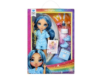 Кукла Rainbow High Junior PJ Party Скайлер голубая с аксессуарами 1-00420676_5