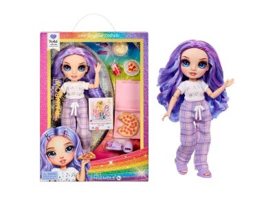 Кукла Rainbow High Junior PJ Party Виолет Виллоу фиолетовая с аксессуарами 1-00420677_8