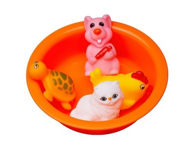 Игрушки для ванны Abtoys Веселое купание, 4 предмета и ванночка 1-00346199_7