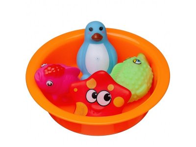 Игрушки для ванны Abtoys Веселое купание, 4 предмета и ванночка 1-00346200_6