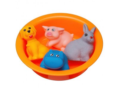 Игрушки для ванны Abtoys Веселое купание, 4 предмета и ванночка 1-00346200_7