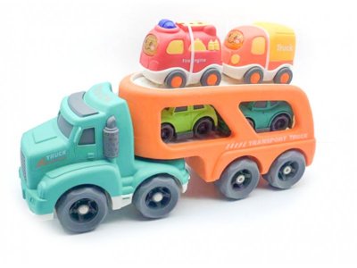 Набор игровой Funky Toys Эко-машинка Грузовик с 4 транспортными средствами 32 см 1-00421463_1
