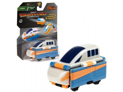 Игрушка 1Toy Transcar Double: Паровоз – Скоростной поезд, 8 см 1-00421874_1
