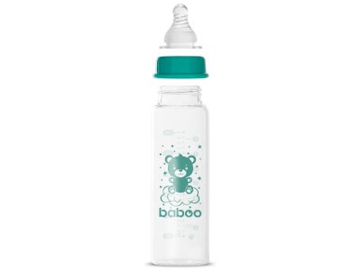 Бутылочка стеклянная Baboo с соской, узкая 240 мл 1-00422279_3
