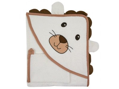Комплект полотенце-уголок и рукавичка-мочалка Bebekevi 1-00422262_1
