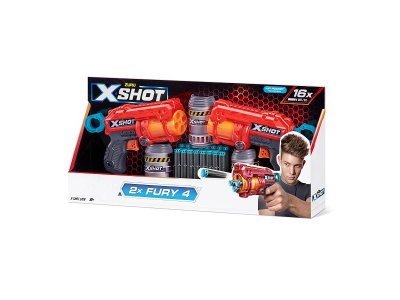 Игрушка Zuru Бластер X-Shot Excel Fury (бластер-2 штуки, мишень-3 шт, стрелы) 1-00422712_9