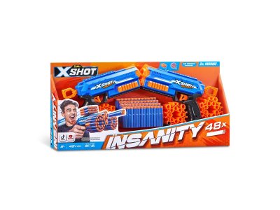 Набор игровой Zuru X-Shot Бластер Insanity Manic (бластер - 2 шт, 48 стрел) 1-00422714_2