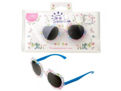 Солнцезащитные очки Lukky Fashion детские Сердечки кружевные 1-00425024_1