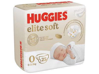 Подгузники Huggies Elite Soft 0+ до 3,5 кг, 25 шт. 1-00229457_2