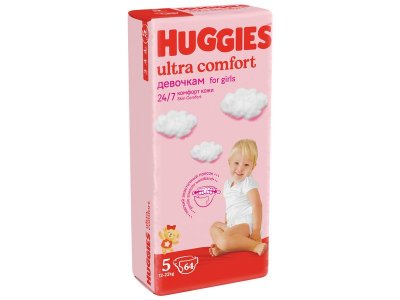 Подгузники Huggies Ultra Comfort для девочек 5 12-22 кг, 64 шт. 1-00203732_2