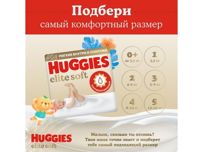 Подгузники Huggies Elite Soft 4 (8-14 кг) 54 шт. 1-00396064_12