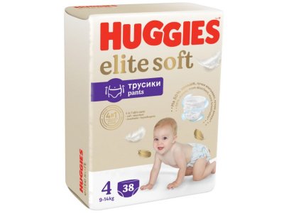 Подгузники-трусики Huggies Elite Soft 4 (9-14 кг), 38 шт. 1-00375845_2