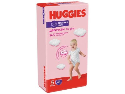 Подгузники-трусики для девочек Huggies 5 12-17 кг, 48 шт. 1-00231496_3
