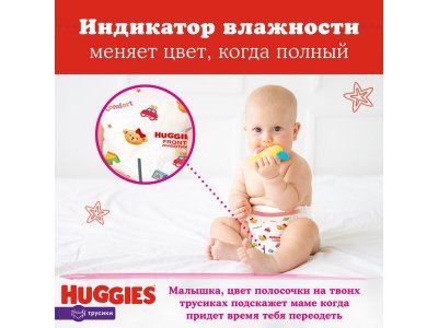 Подгузники-трусики для девочек Huggies 5 12-17 кг, 48 шт. 1-00231496_8