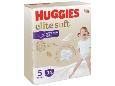 Подгузники-трусики Huggies Elite Soft 5 (12-17 кг), 34 шт. 1-00375846_2
