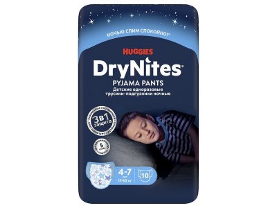 Подгузники-трусики Huggies Dry Nites для мальчиков 4-7 лет 17-30 кг, 10 шт. 1-00020614_2