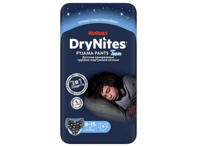Подгузники-трусики Huggies Dry Nites для мальчиков 8-15 лет 27-57 кг, 9 шт. 1-00020616_2