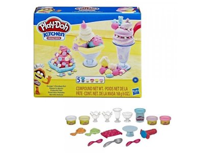 Набор Play-Doh Kitchen Creations: Кафе мороженое/Кексы на десерт/Закуски и бутерброды/Поп-корн и кон 1-00425555_8