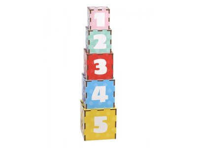 Кубики Mapacha Умные Цветняшки 3в1: кубики, сортер, пирамидка 1-00425946_2