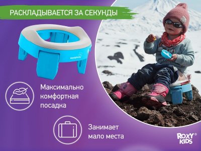 Горшок дорожный Roxy-Kids HandyPotty 2 в 1 с тремя пакетами 1-00162276_12