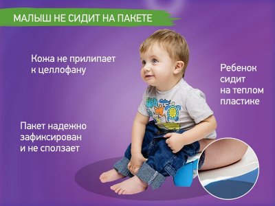 Горшок дорожный Roxy-Kids HandyPotty 2 в 1 с тремя пакетами 1-00162276_21