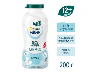 Продукт кисломолочный ФрутоНяня Снежок 2,0% 200 г 1-00428383_7