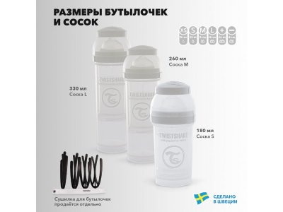 Бутылочка Twistshake антиколиковая с силиконовой соской 260 мл 1-00123157_6