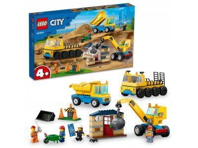 Конструктор Lego City Строительные машины и кран с шаром для сноса 1-00430328_1