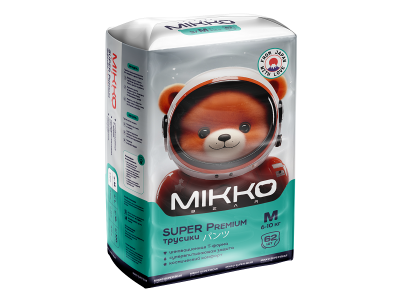 Подгузники-трусики Mikko bear Super Premium M (6-10 кг) 62 шт. 1-00431209_2