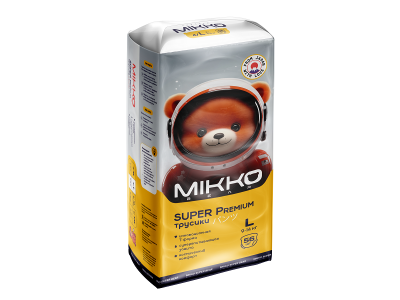 Подгузники-трусики Mikko bear Super Premium L (9-14 кг) 56 шт. 1-00431210_2