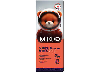 Подгузники-трусики Mikko bear Super Premium XL (12-20 кг) 50 шт. 1-00431211_1