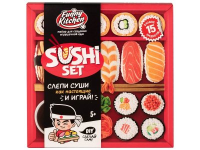 Набор для лепки Slime Лаборатория Funny Kitchen Sushi set 1-00431511_1