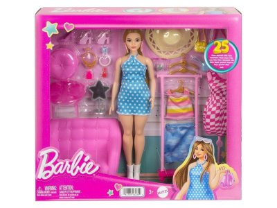 Кукла Barbie в магазине одежды, с аксессуарами, нарядами, предметами гардероба, манекеном 1-00431402_3