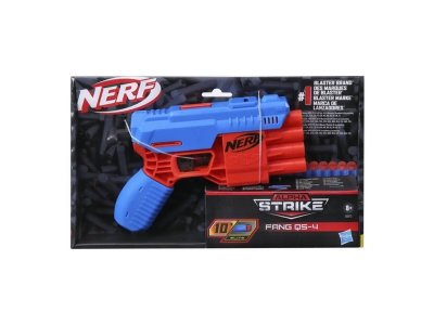 Игрушка Nerf Пистолет Alpha Strike Fang QS-4, 10 снарядов 1-00431406_3